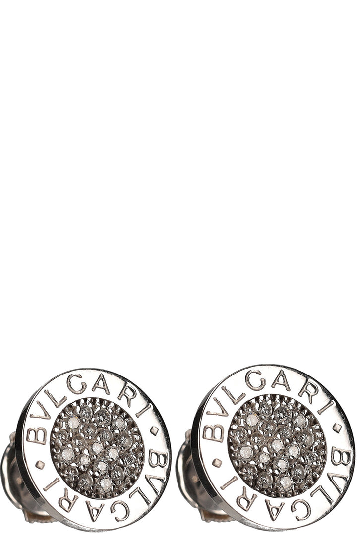 BULGARI Diamond Earrings 18 Karat White Gold