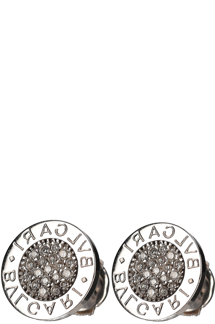 BULGARI Diamond Earrings 18 Karat White Gold