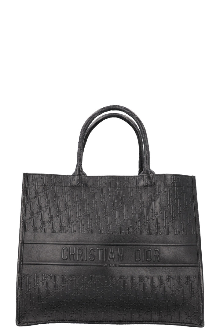 CHRISTIAN DIOR Book Tote Large Leather Black