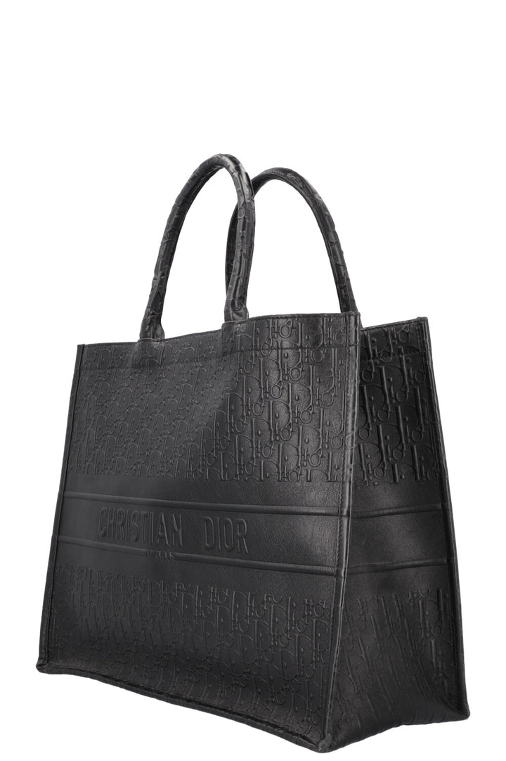 CHRISTIAN DIOR Book Tote Large Leather Black