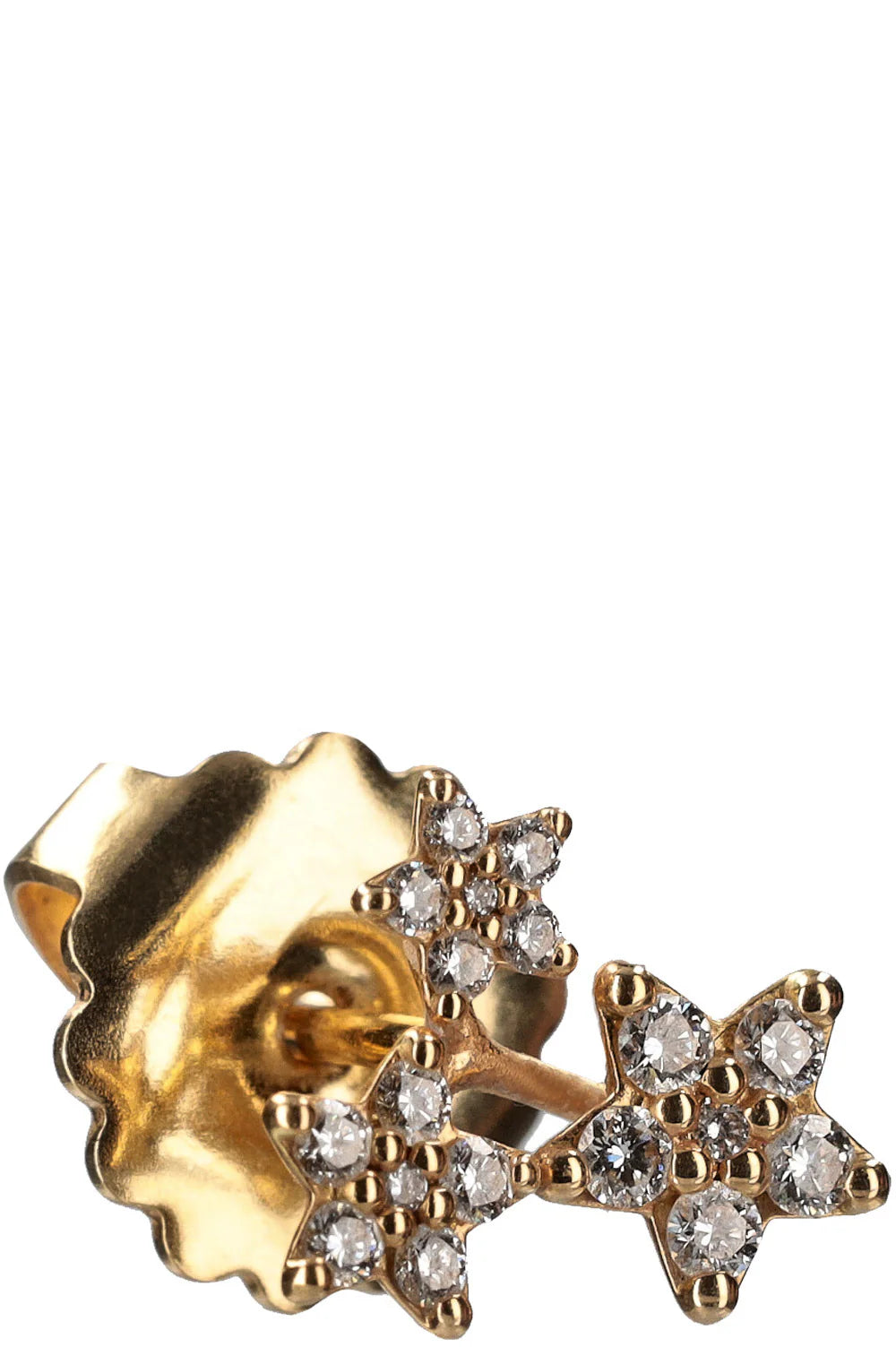 OLE LYNGGARD Shooting Stars Ear Stud 18k Yellow Gold Diamonds