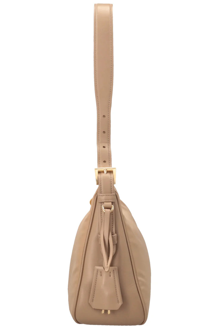 PRADA Aimée Grand sac à bandoulière en re-nylon Beige