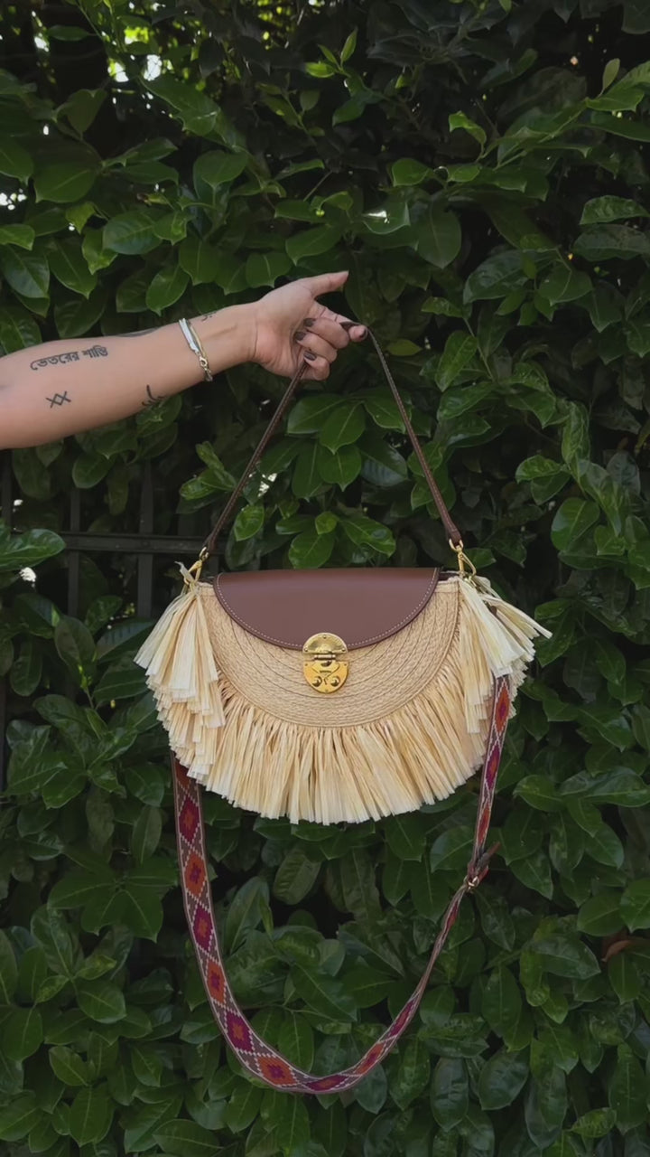 MIUMIU On The Coast Raffia Fringe Bag