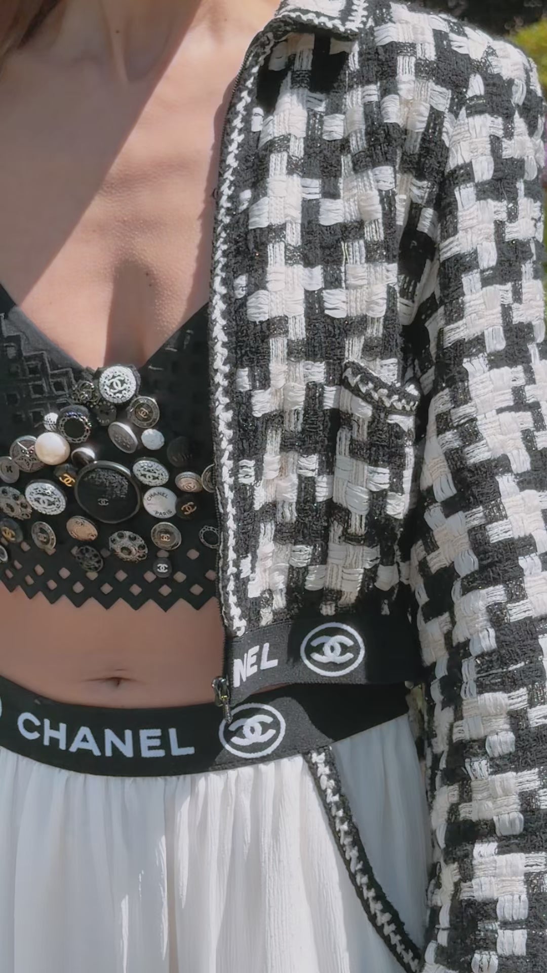 Veste bomber en tweed REAWAKE UNFOLD
