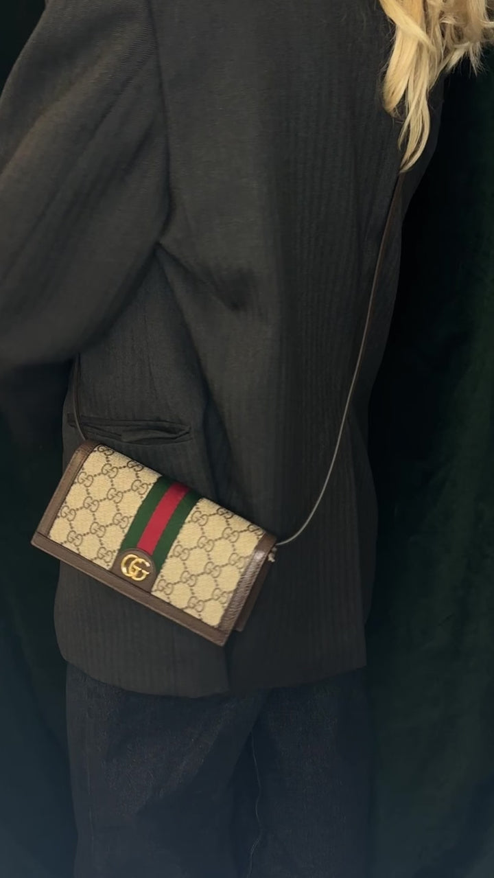 GUCCI Ophidia Crossbody WOC Supreme Canvas