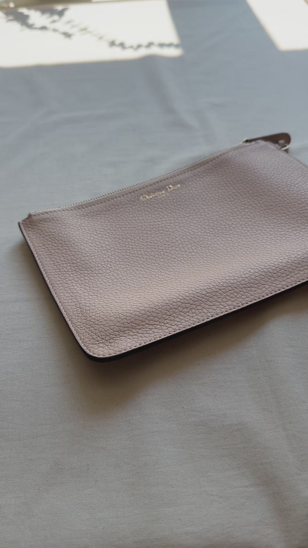 CHRISTIAN DIOR Pochette Leather Pink