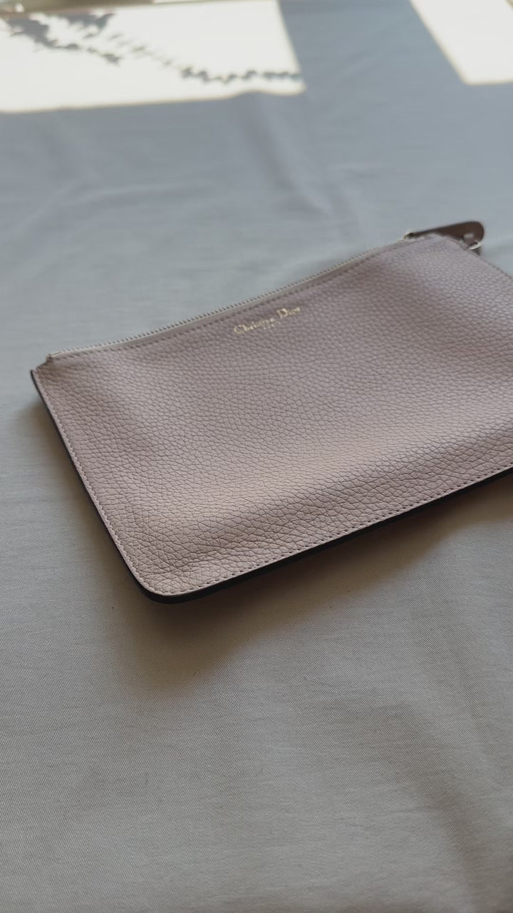 CHRISTIAN DIOR Pochette Leather Pink