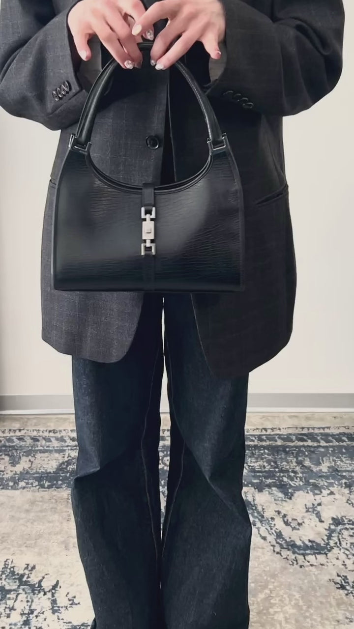 GUCCI Jackie Bag Leather Black