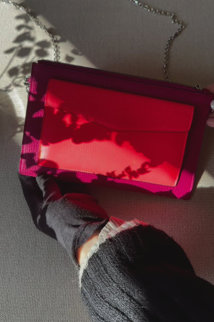 CHRISTIAN DIOR Crossbody Bag Envelope Pink Purple