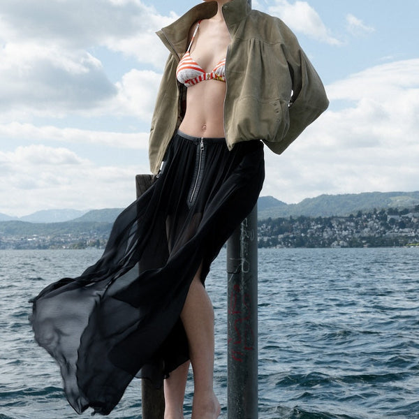 UNFOLD Look 3 Complete (Oversize Jacket, Maxi Skirt & Triangle Bralette)