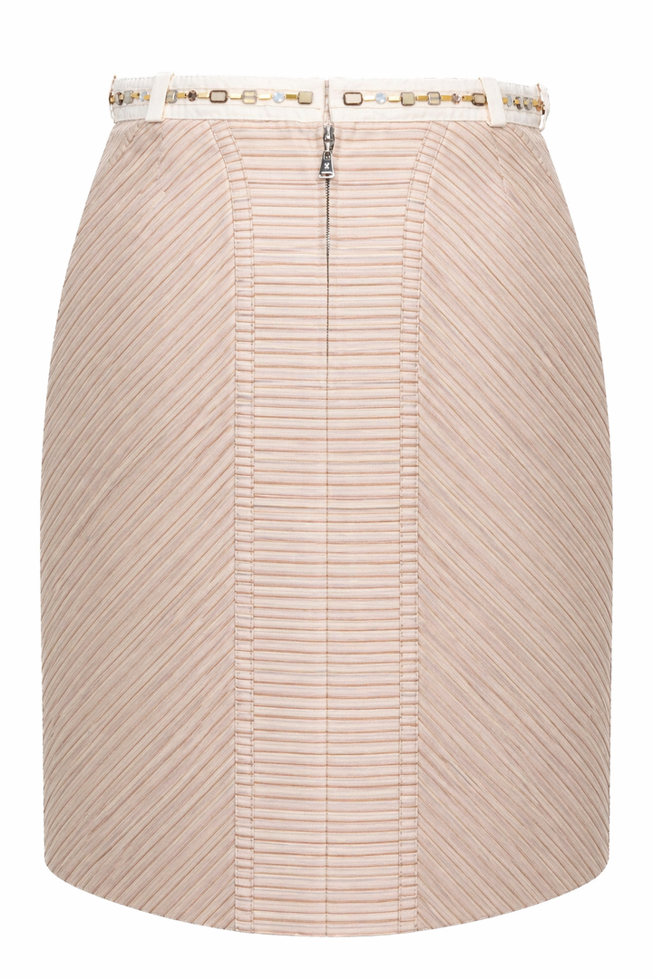 LOUIS VUITTON Jupe Soie Coton Ornée