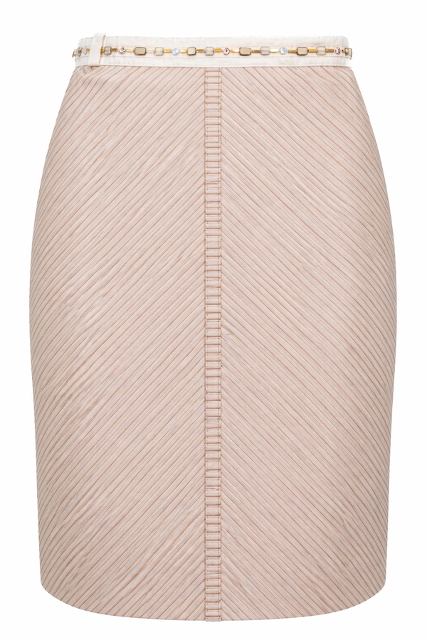 LOUIS VUITTON Jupe Soie Coton Ornée
