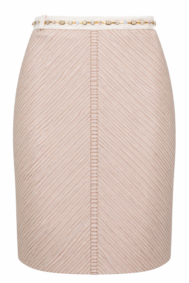 LOUIS VUITTON Jupe Soie Coton Ornée