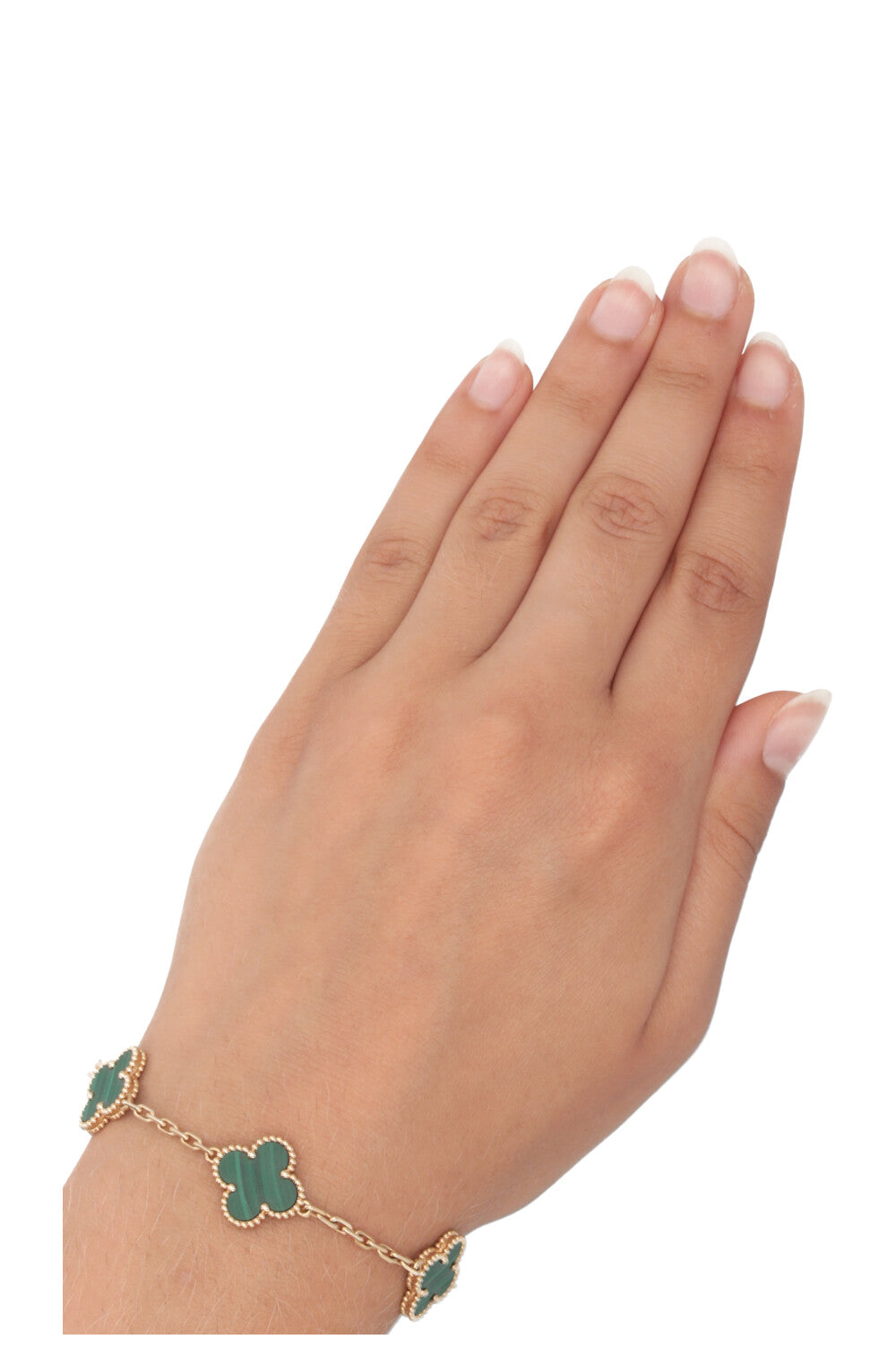 VAN CLEEF&ARPELS Vintage Alhambra 5 Motive Malachite Gold