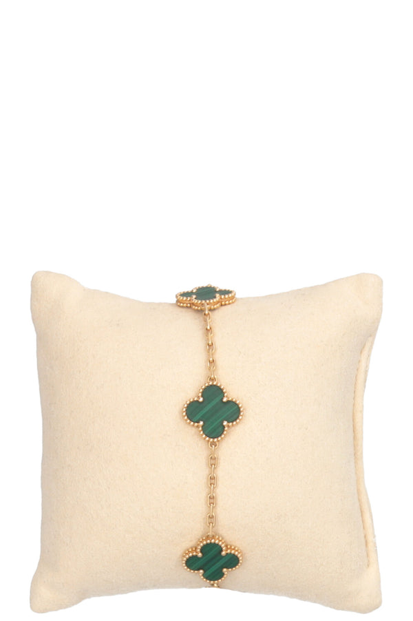 VAN CLEEF&ARPELS Vintage Alhambra 5 Motive Malachite Gold