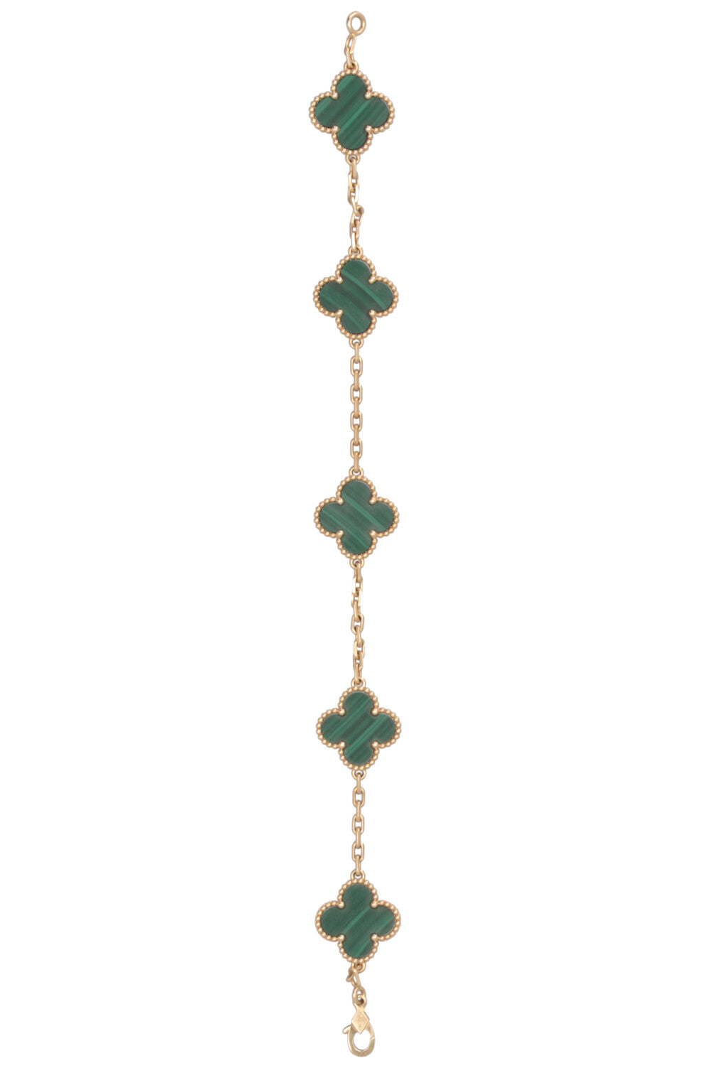 VAN CLEEF&ARPELS Vintage Alhambra 5 Motive Malachite Gold