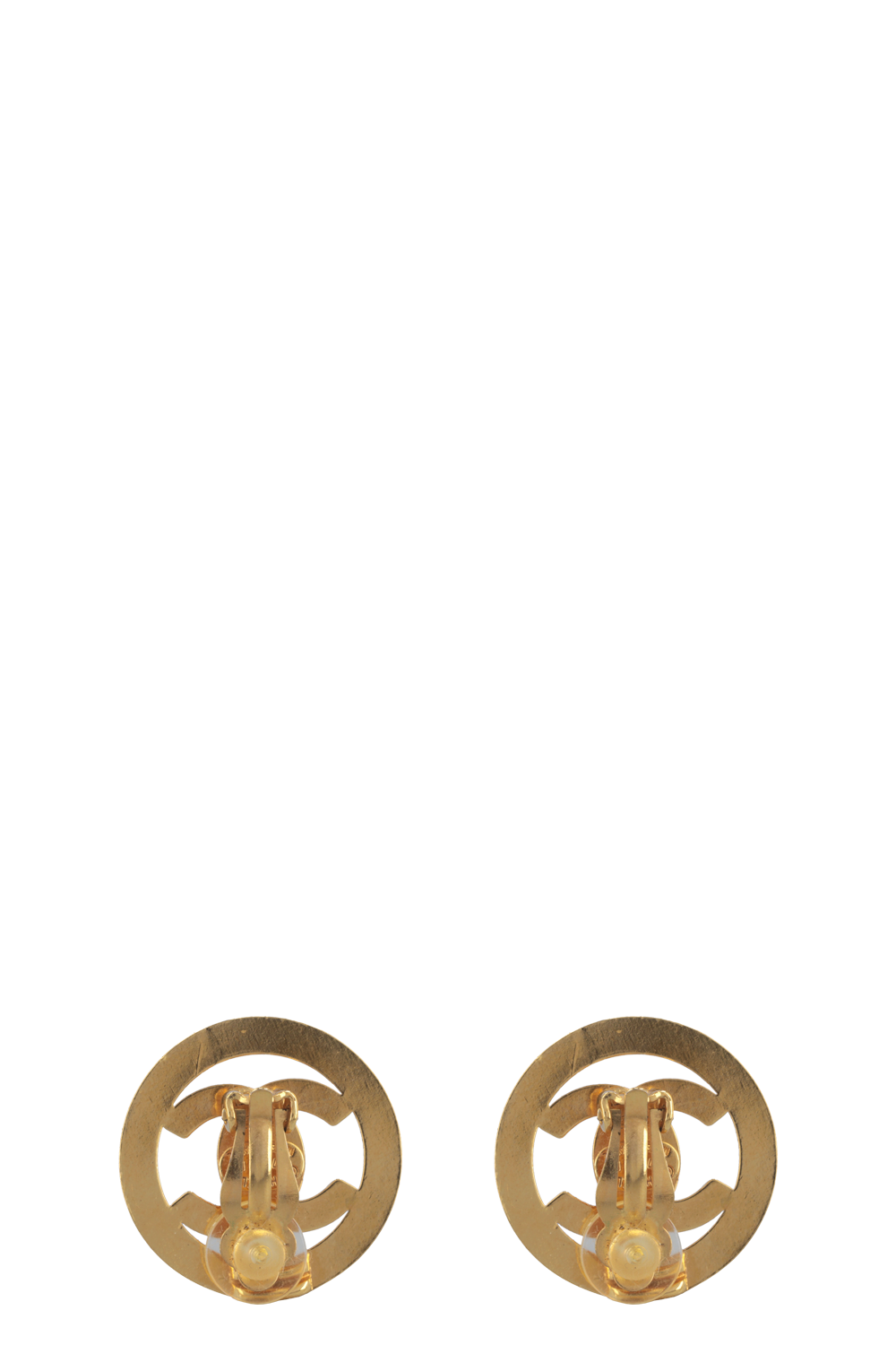 CHANEL 1997P Vintage Turnlock CC Earclips