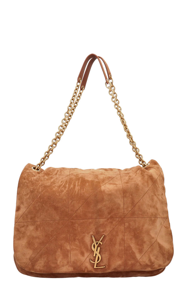 SAINT LAURENT Jamie Bag Large Suede Cognac