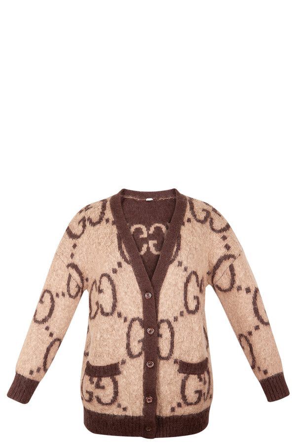 GUCCI GG Mohair Cardigan Brown GG