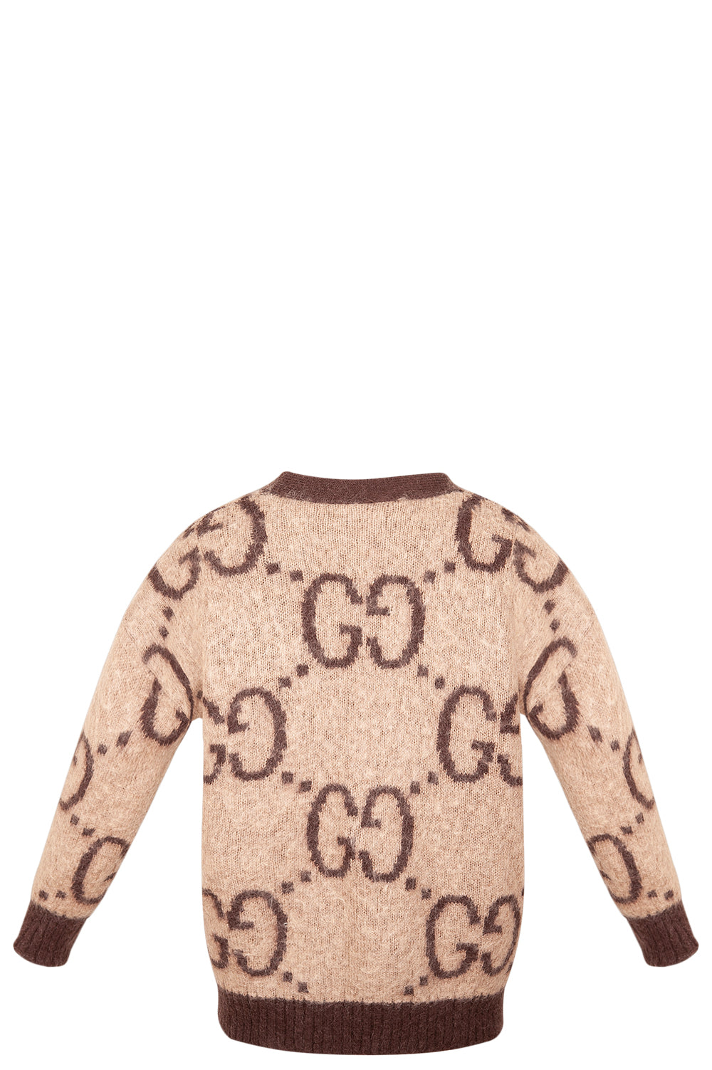 GUCCI GG Mohair Cardigan Brown GG – REAWAKE - Main Image