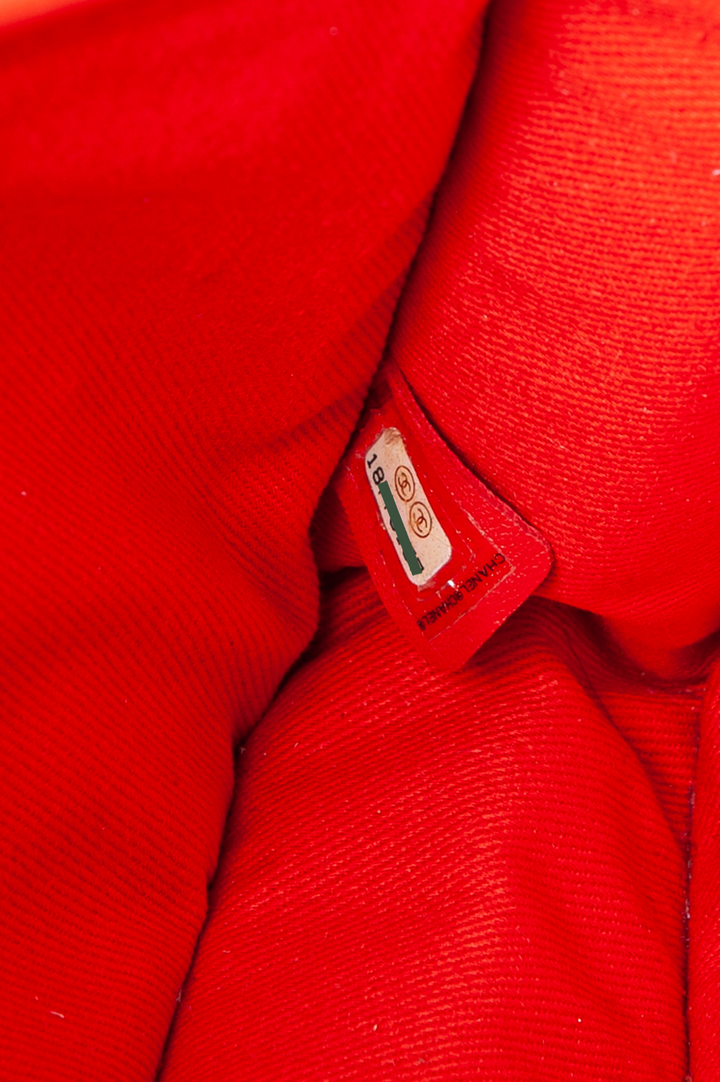CHANEL Up in the Air Flap Bag Perforated Leather Red
