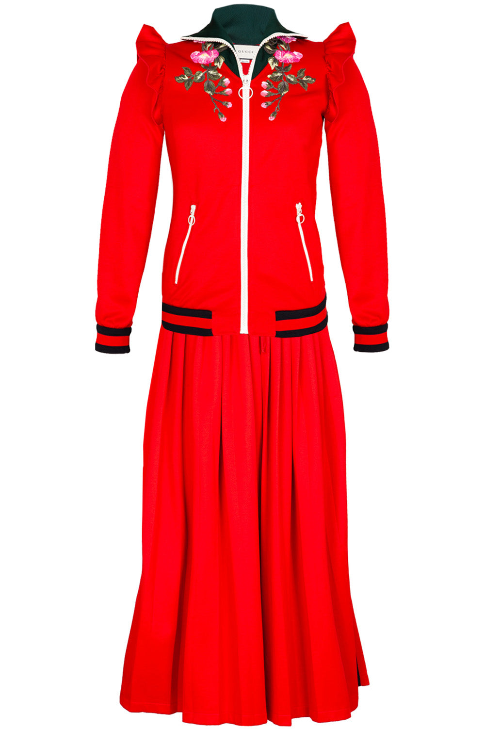 Gucci Tracksuit Red with Skirt 