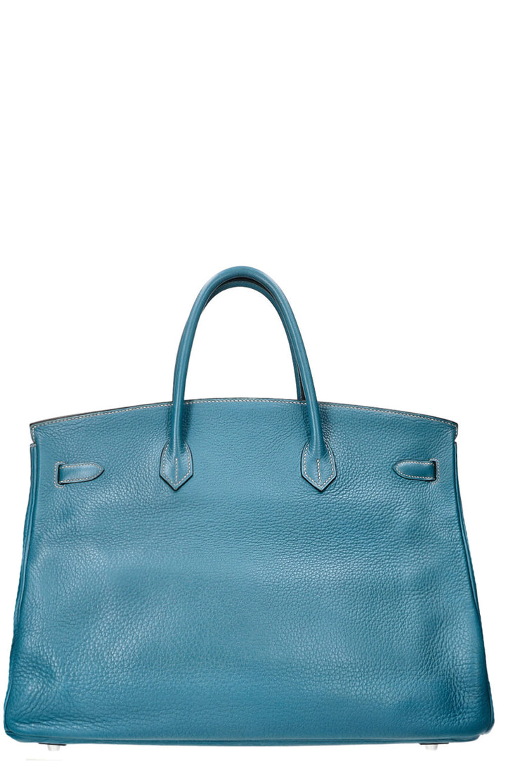 HERMÈS Birkin 40 Clemence Blue Jean