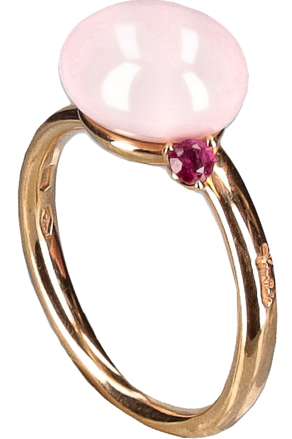 Pomellato Capri Ceramic and Ruby Ring Rose Gold 18k