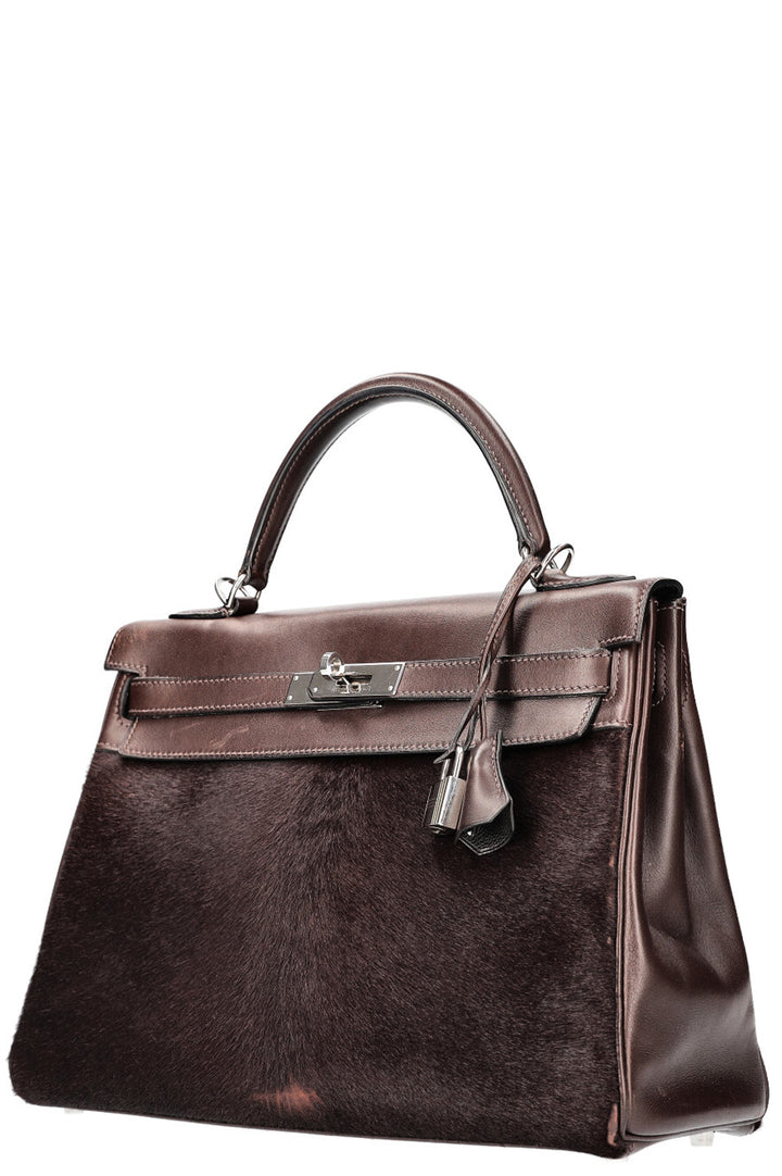 HERMÈS Kelly 32 Troika Evercalf plain