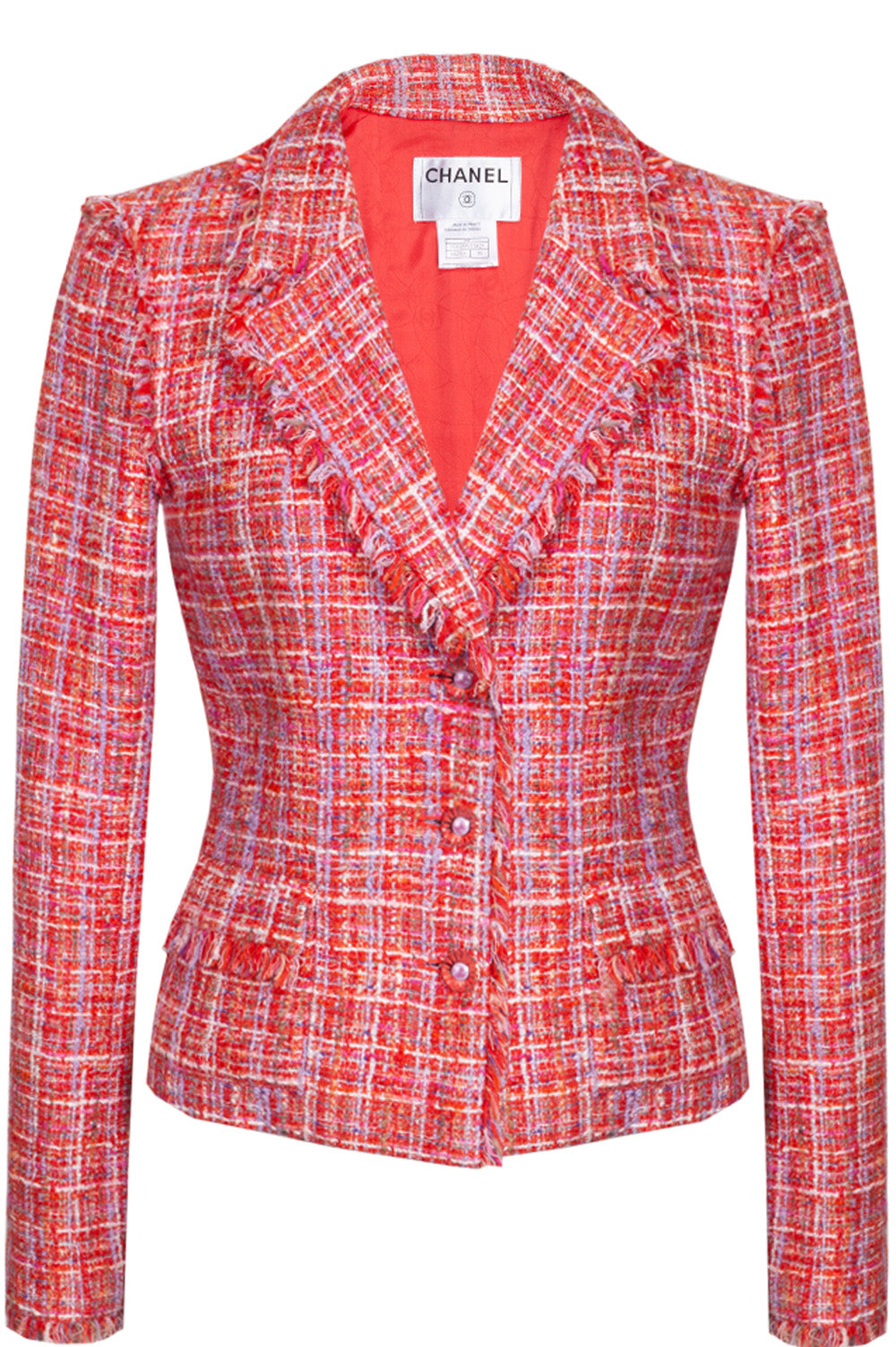 CHANEL Tweed Jacket Red