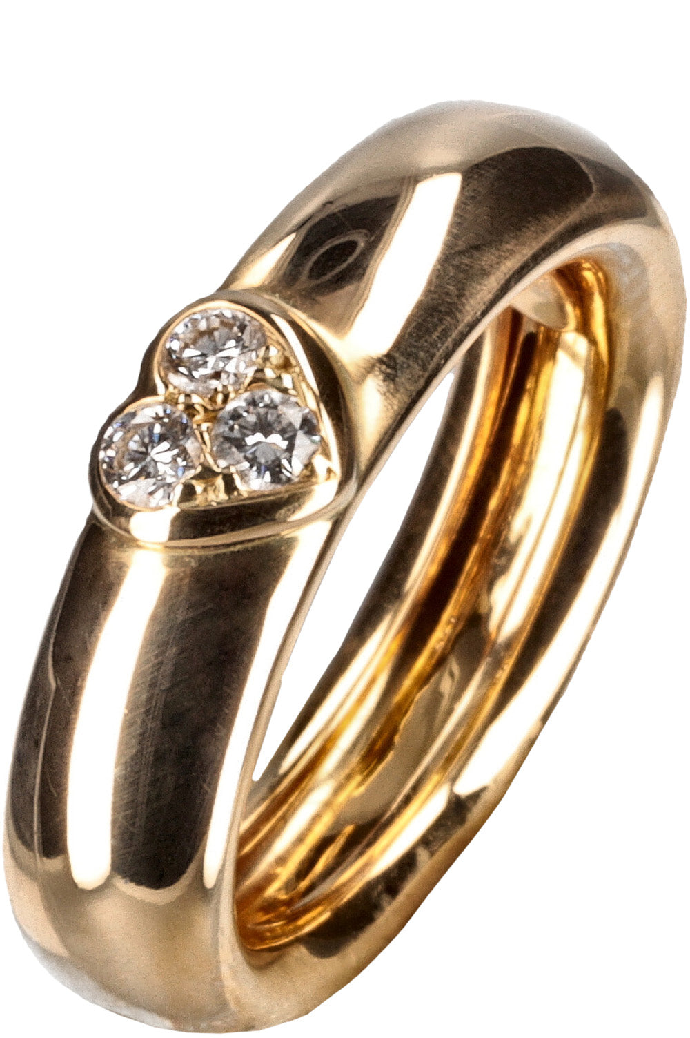 TIFFANY&CO. Vintage Heart Ring Diamonds Gold Media 1 of 6