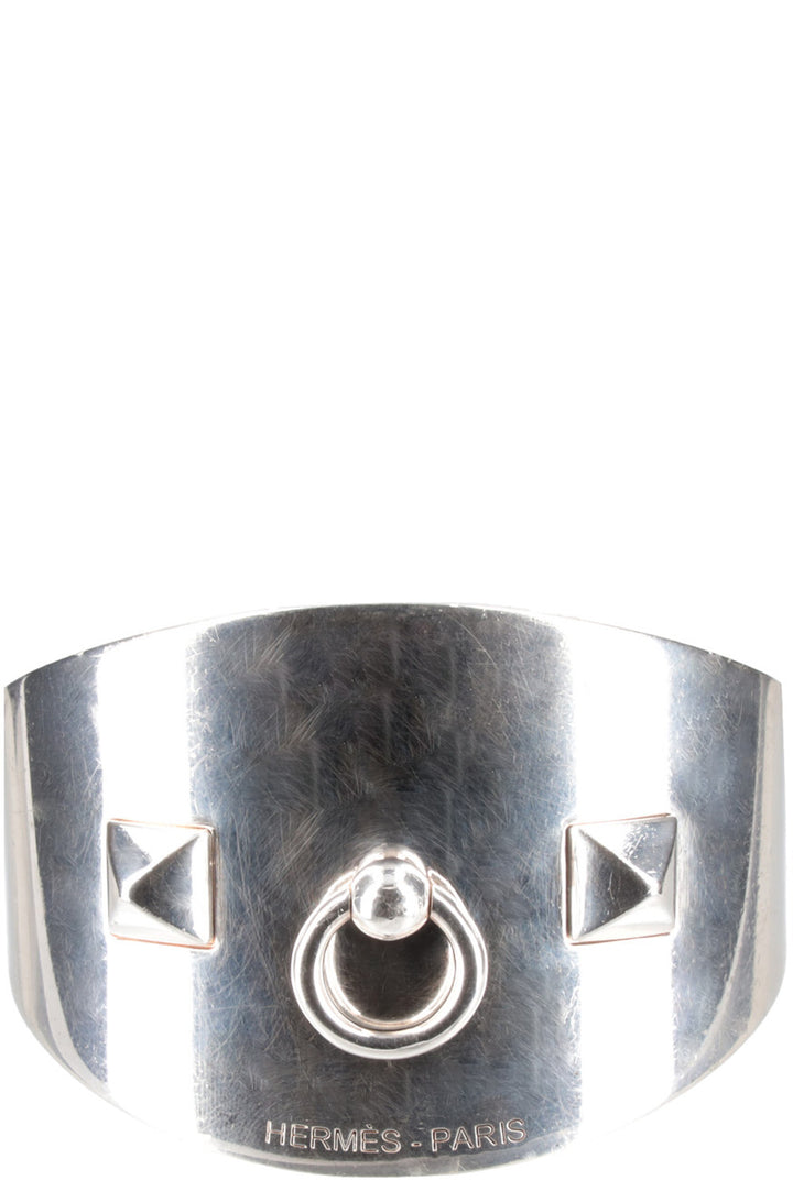 HERMÈS Collier De Chien Rock Bracelet GM Silver