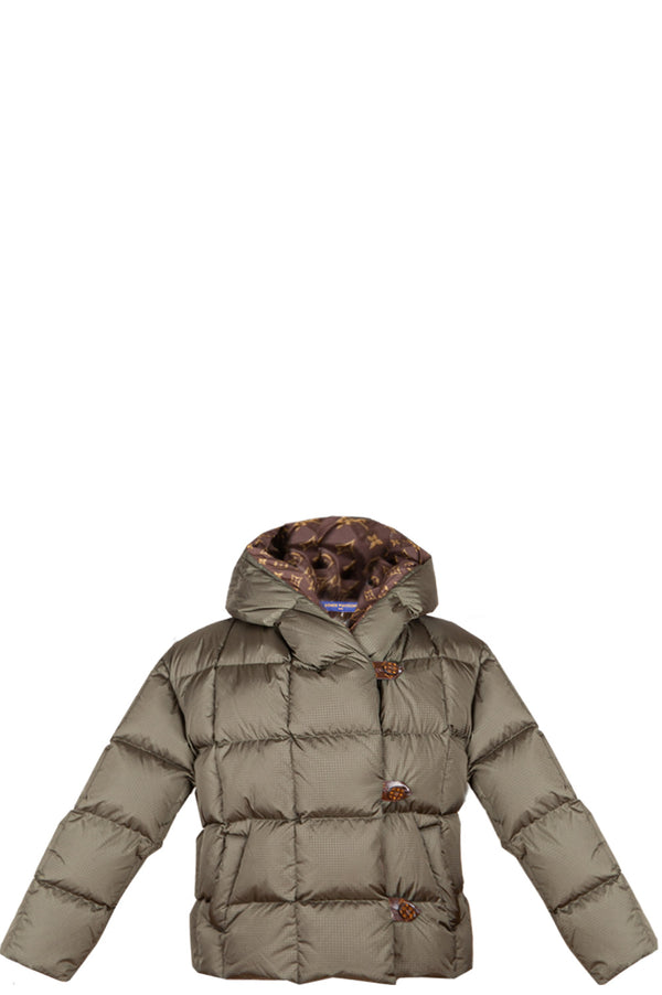LOUIS VUITTON Doudoune matelassée à capuche Vert