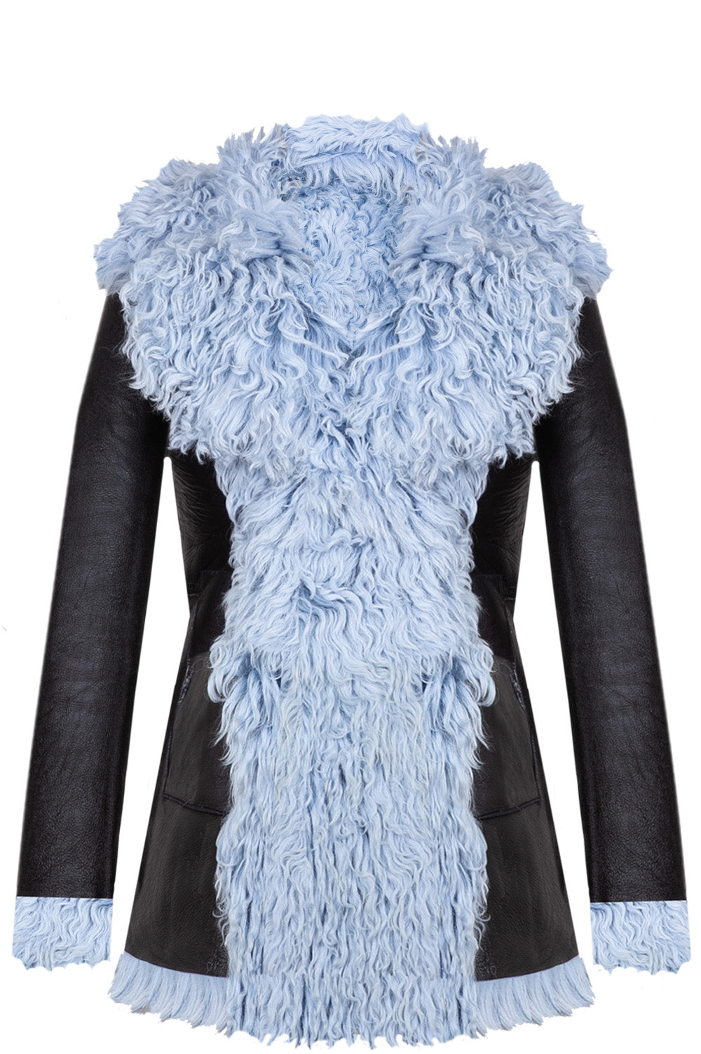 GUCCI Shearling Jacket Blue FW14