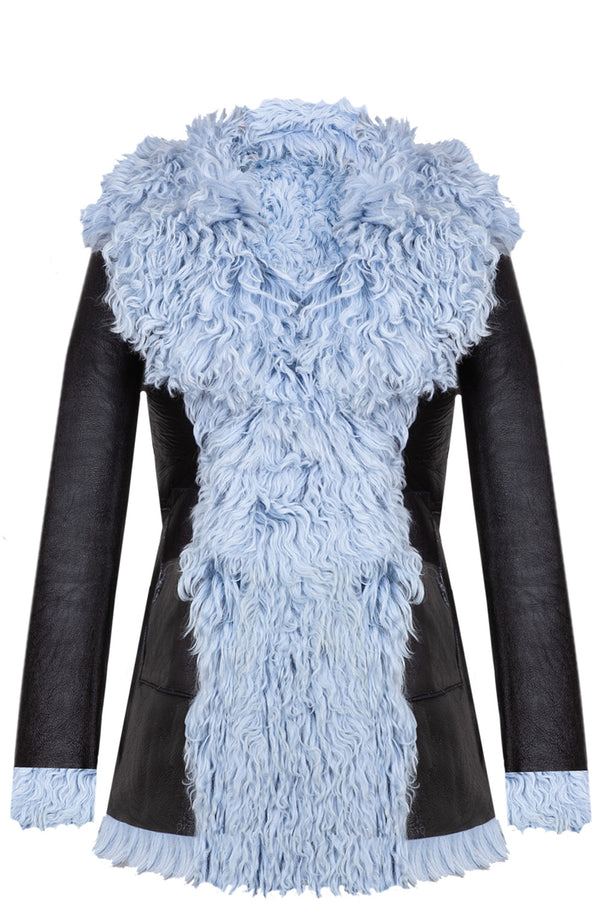 Veste en peau de mouton GUCCI Bleu FW14