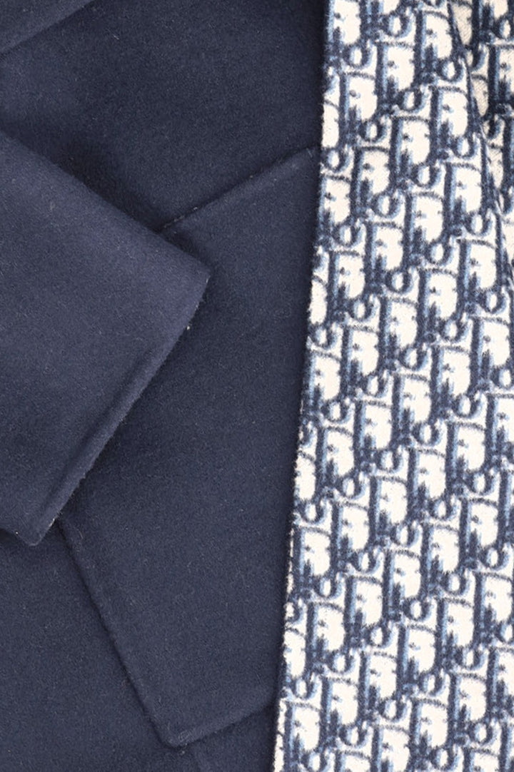 CHRISTIAN DIOR Manteau en laine double face Marine