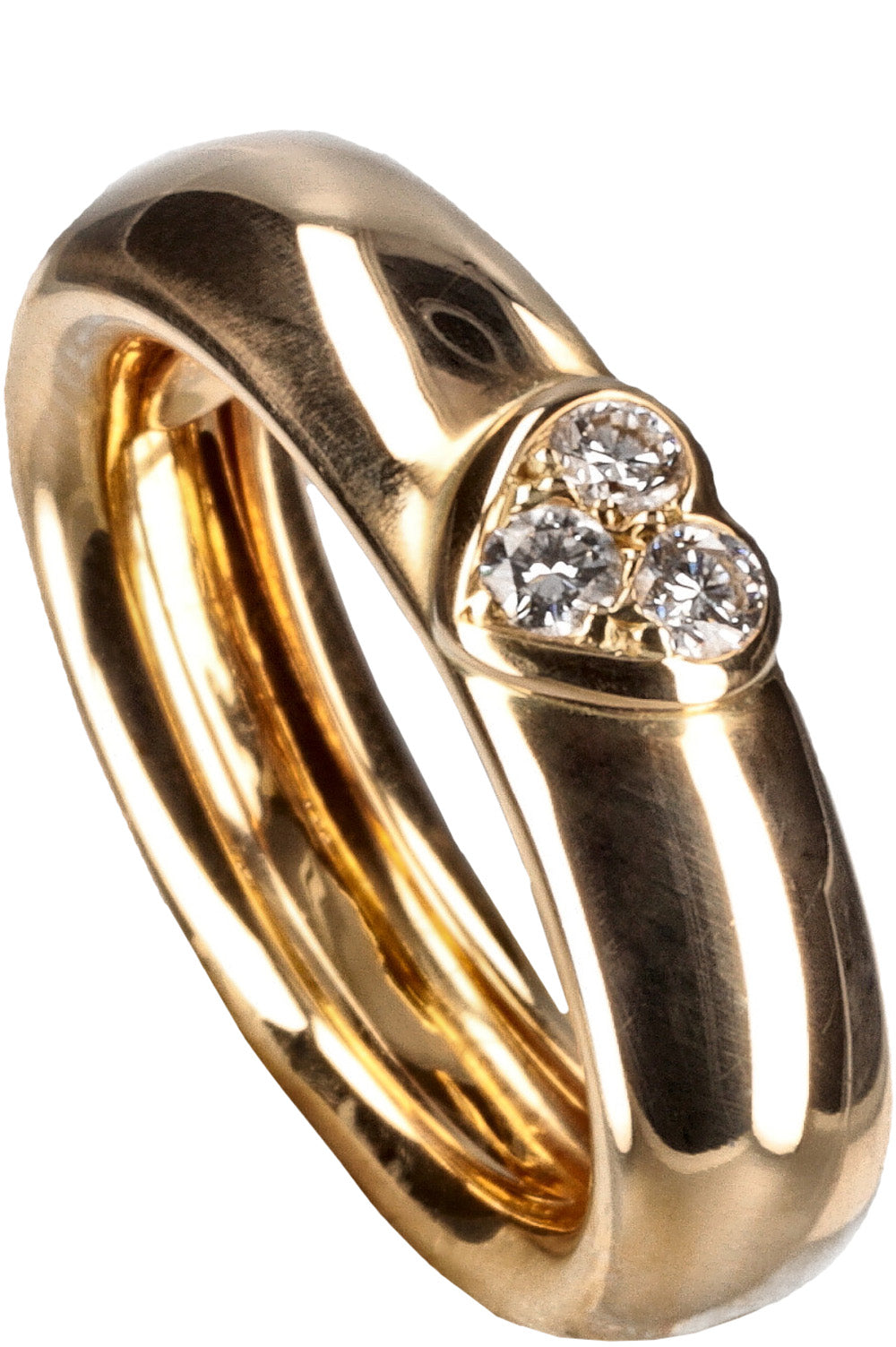 TIFFANY&CO. Vintage Heart Ring Diamonds Gold