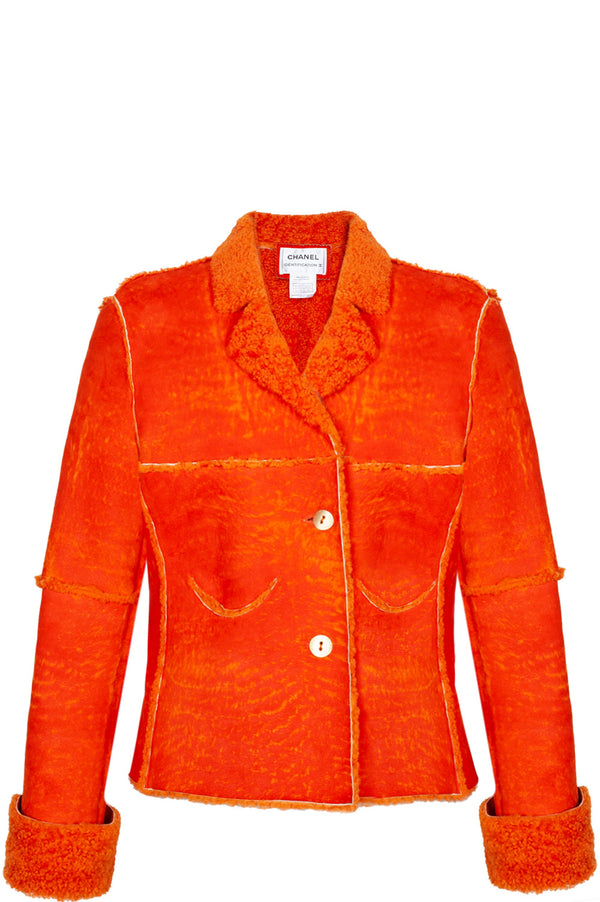 CHANEL Veste en peau de mouton 2000