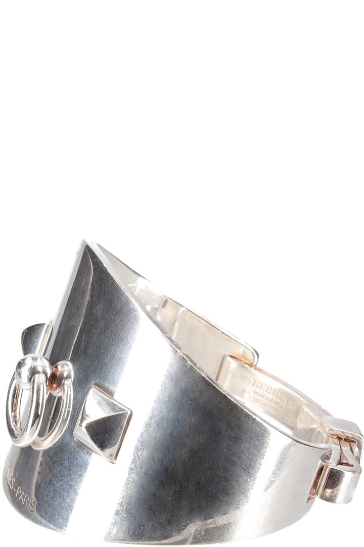 HERMÈS Collier De Chien Rock Bracelet GM Silver