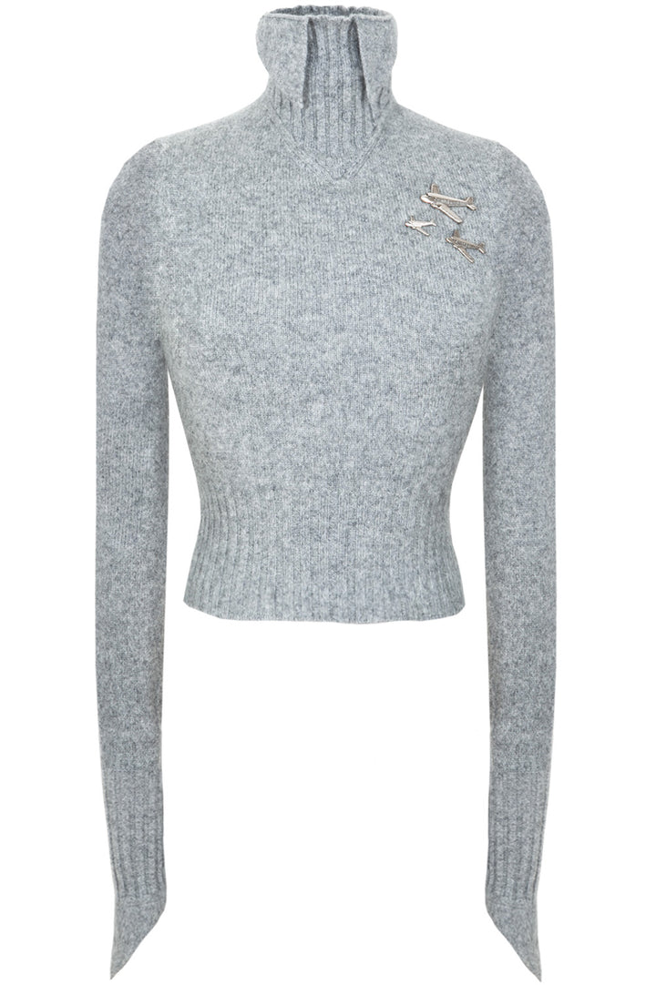 CHANEL Tricot Gris Avions Collection 2008