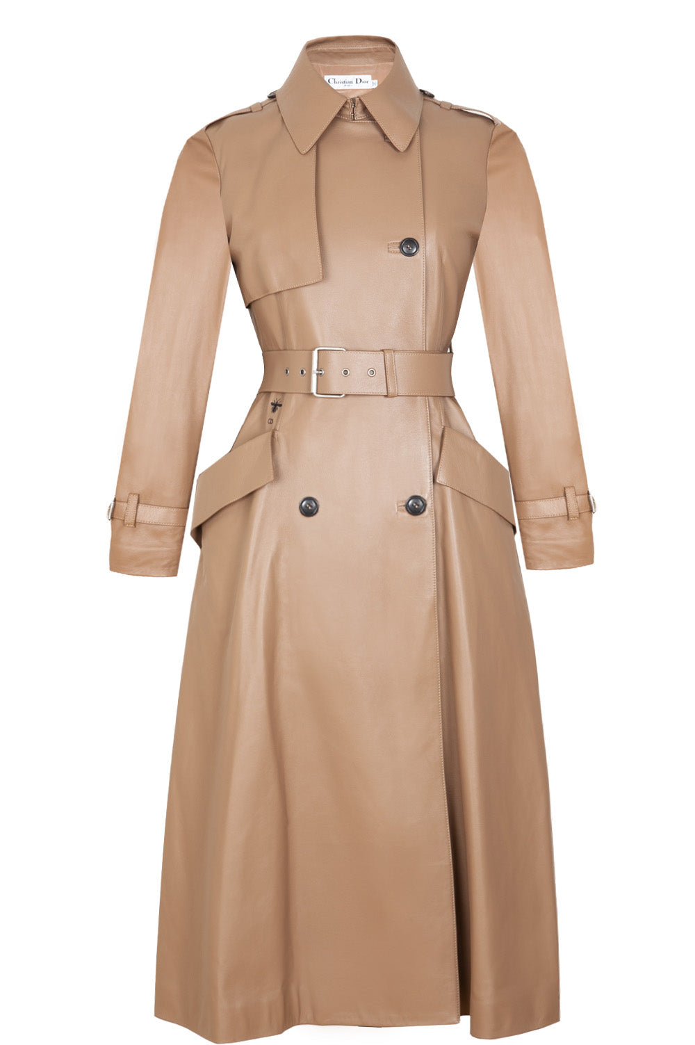 CHRISTIAN DIOR Leather Coat Nude – REAWAKE