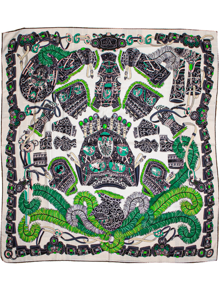 HERMÈS Foulard 140 Cachemire Soie Mars