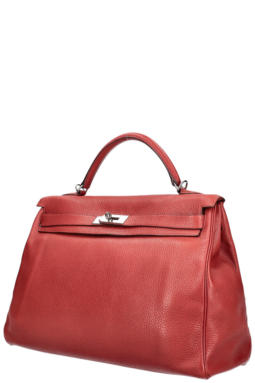 HERMÈS Kelly 40 Clemence Sienna