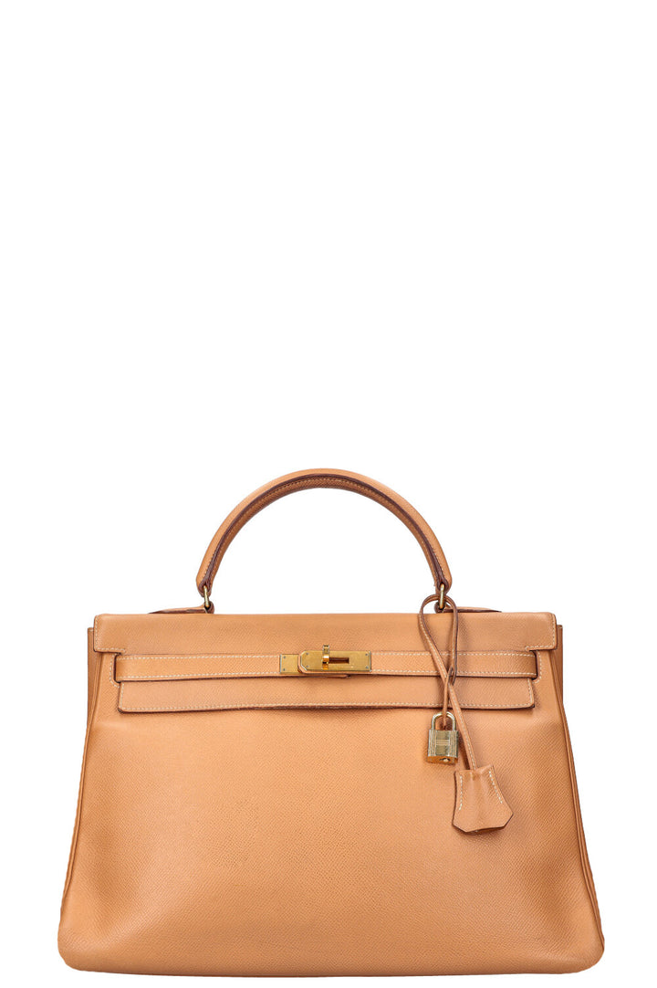 HERMÈS Kelly 35 Retourne Epsom Naturelle