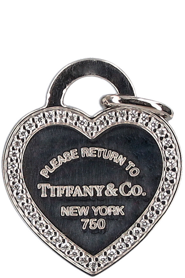TIFFANY&amp;CO Petit RTT Coeur Diamants Or Blanc