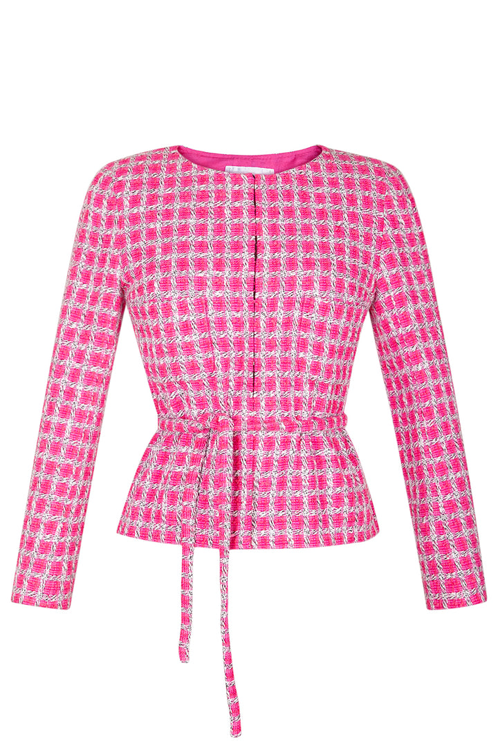 Chanel Jacket Tweed Hot Pink SS 2014 Runway Collection 