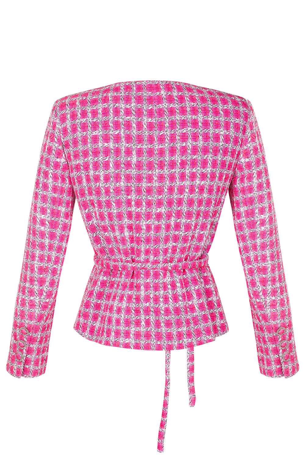 sheller sketch check tweed vest/pink（CHANEL Jacket Tweed