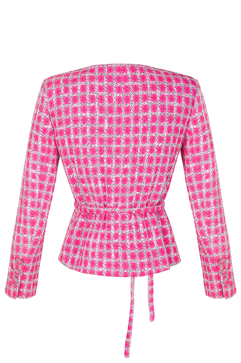 CHANEL Jacket Tweed Pattern Pink SS2014