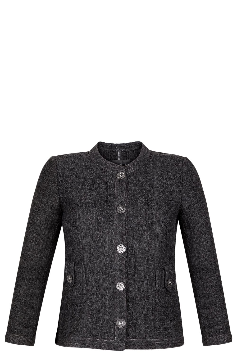 Chanel Jacket 16 Cotton Silk Black