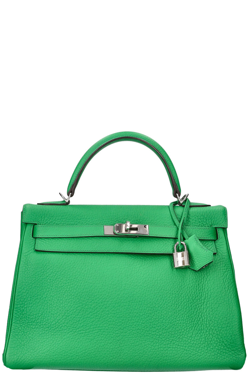 HERMÈS Kelly 32 Clemence Vert Bamboo
